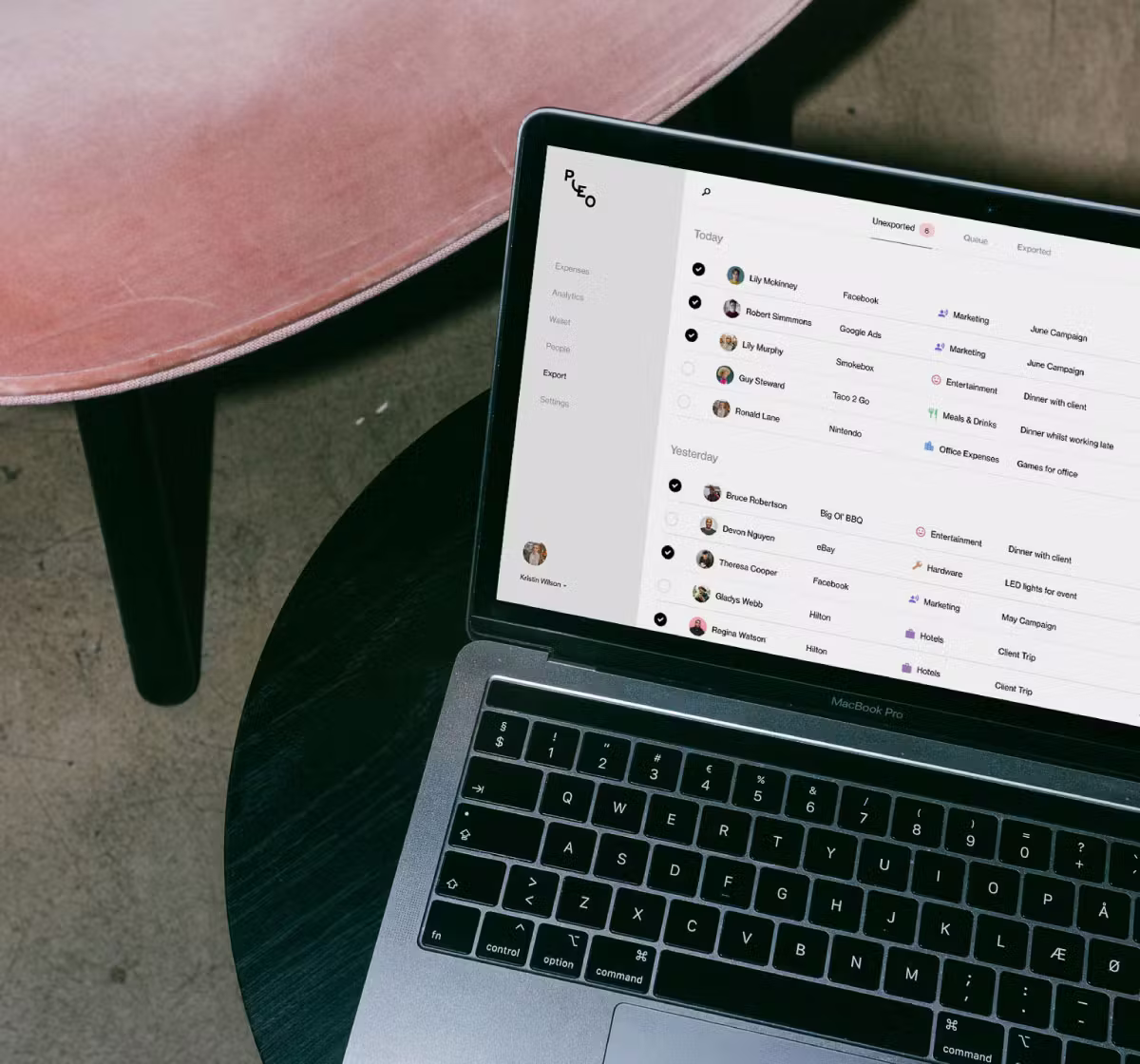 Pleo subscriptions management dashboard
