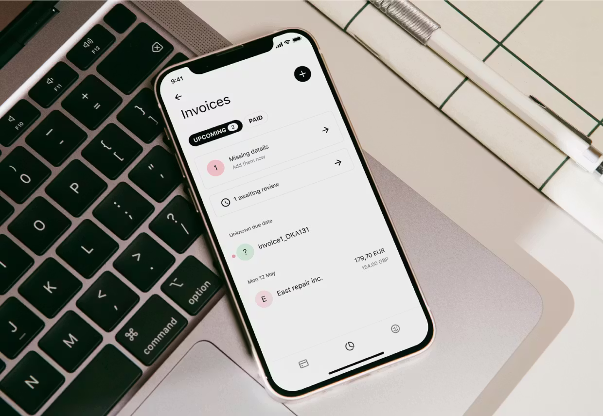 Pleo invoices overview page for bills payable